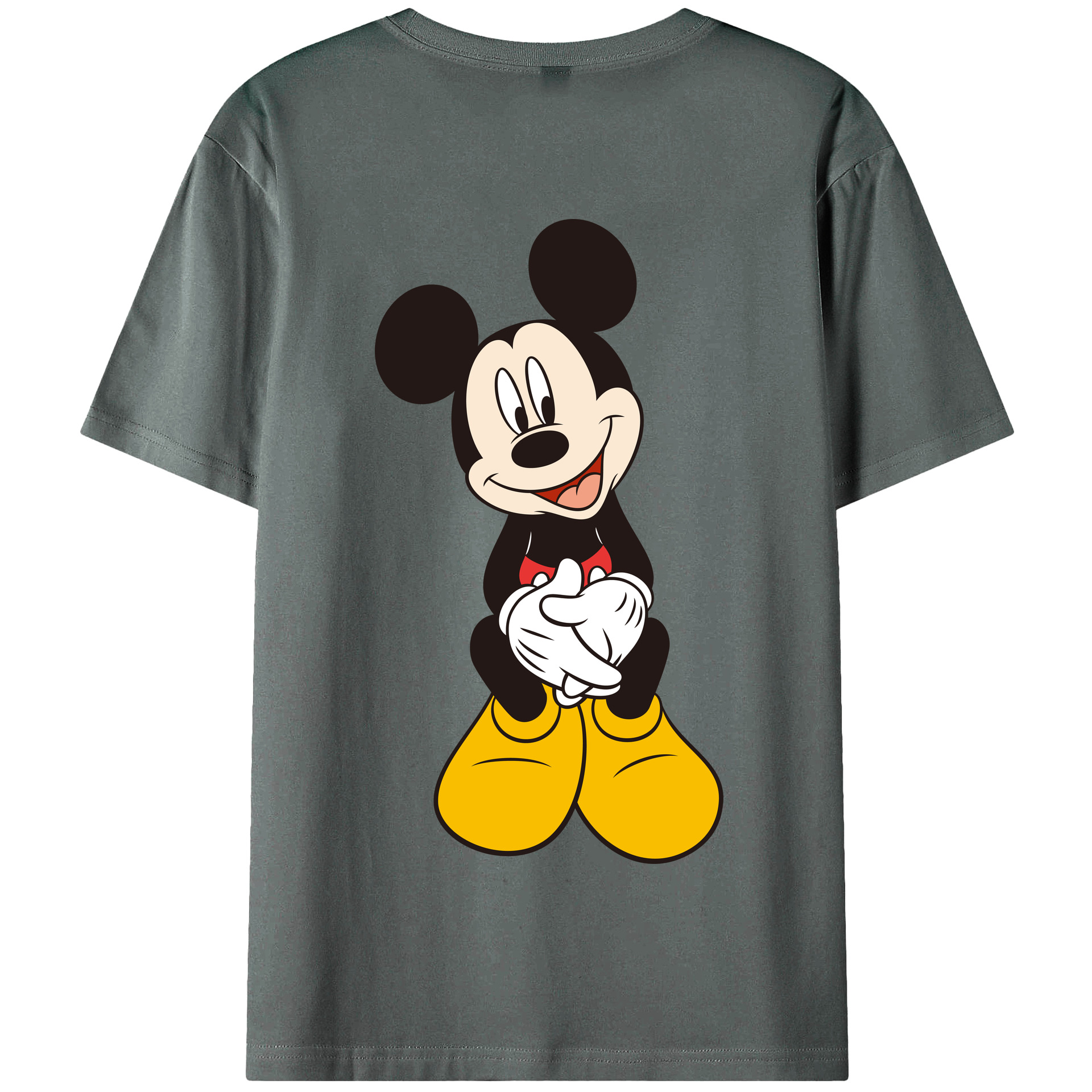 （画像用） ミッキーマウス Mickey Mouse 綿100％半袖Tシャツ（背面プリント）
